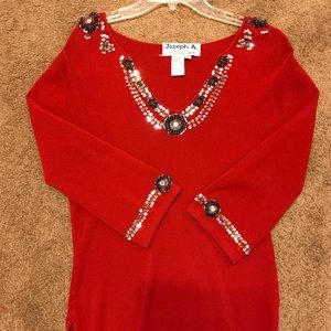 Joseph A. decorative beaded top